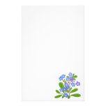 Papeterie de myosotis des marais papier à lettre customisable