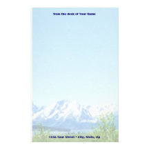 Papeterie de VISION de Tetons de ressort Papier À Lettre Personnalisé