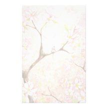 Papeterie "de vue rose de fleur" motifs pour papier à lettre