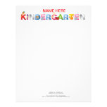 papeterie d'en-tête de lettre de jardin d'enfants