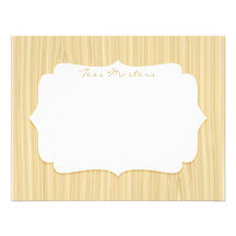 Papeterie en bois naturelle invitation personnalisée