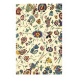 Papeterie florale vintage motifs pour papier à lettre