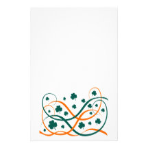 Papeterie irlandaise de shamrocks motifs pour papier à lettre