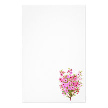 Papeterie rose de bouquet de Waxflower Papier À Lettre Personnalisé