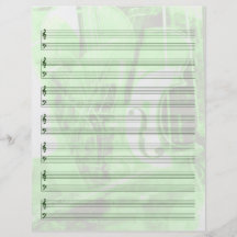 Papier Instrument-Orienté de personnel en vert Prospectus En Couleur