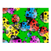 Papier peint de coccinelle cartes postales