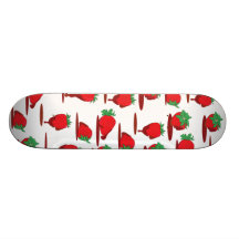 Papier peint de fraise de chocolat plateau de planche à roulettes
