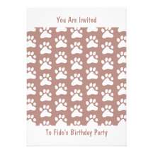 Papier peint de patte, vous êtes invités, faire-part personnalisables