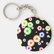 Papier peint du football porte-clef