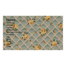 Papier peint vintage de rose jaune modèles de cartes de visite