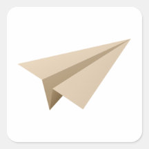 Papierflieger paper plane aufkleber