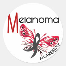 PAPILLON 3,1 de mélanome/cancer de la peau Adhésifs Ronds