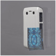 Papillon bleu Flower´´ de caisse de Blackberry `` Coques Blackberry