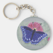 PAPILLON BLEU PORTE-CLÉ