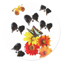 Papillon Butterfly Gifts Round Sticker