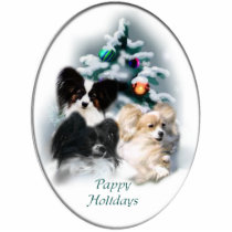 Papillon Christmas Gifts Photo Cut Outs