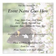 Papillon d'Agastache et de capitaine Invitations Personnalisables