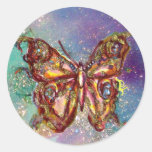 PAPILLON DANS DES ÉTINCELLES D'OR AUTOCOLLANT