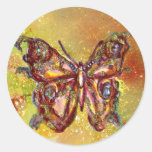 PAPILLON DANS DES ÉTINCELLES D'OR AUTOCOLLANTS