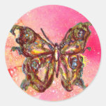 PAPILLON DANS DES ÉTINCELLES D'OR AUTOCOLLANTS