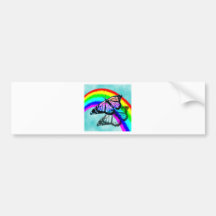 Papillon d'arc-en-ciel autocollant pour voiture