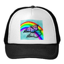 Papillon d'arc-en-ciel casquette de camionneur