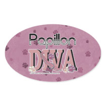 Papillon DIVA Oval Stickers
