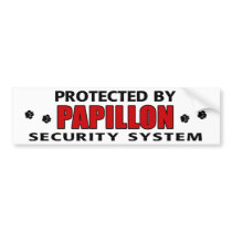 Papillon Dog Security Bumper Stickers