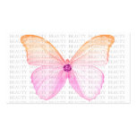 Papillon d'orange de rose de carte de visite de be