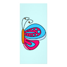 Papillon Double Carte En Couleur