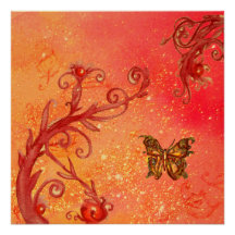 PAPILLON EN or élégant de noce d'ÉTINCELLES Invitation Personnalisable