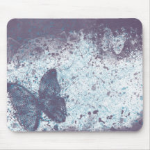 Papillon grunge Mousepad Tapis De Souris