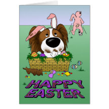 Papillon Happy Easter Card