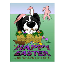 Papillon Happy Easter Postcard