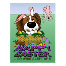 Papillon Happy Easter Postcard