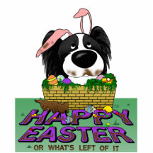Papillon Happy Easter Sculpture Photo Cut Out