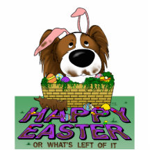 Papillon Happy Easter Sculpture Photo Cut Out