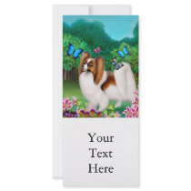 Papillon in Garden Rack Card