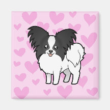 Papillon Love Refrigerator Magnets