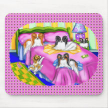 Papillon Pink Comfort Mouse Pads