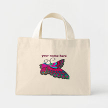 Papillon rose sacs en toile
