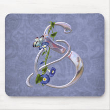 Papillon S initial Tapis De Souris