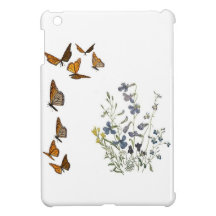 Papillon vintage et fleurs