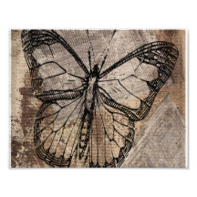 Papillon vintage impressions photographiques