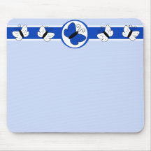 Papillons bleus Mousepad Tapis De Souris