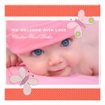 Papillons, faire-part de naissance de la photo de  invitations