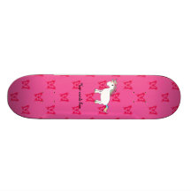 Papillons mignons de rose de licorne skateboards cutomisables