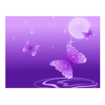 Papillons pourpres carte postale