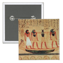 Papyrus depicting a man button