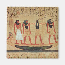 Papyrus depicting a man fridge magnet
